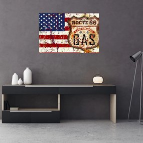 Tablou - Vintage steag (90x60 cm)