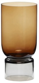 Vază din sticlă Hübsch Amber, înălțime 32 cm, portocaliu