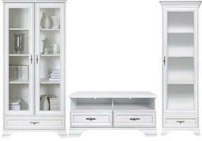Vitrina Idento, 1 Usa 1 Sertar, H 210 CM, MDF Alb Alpin
