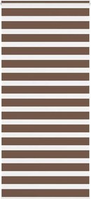 vidaXL Jaluzea tip zebra maro lățime țesătură 110,9 cm poliester