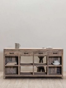 Insula de bucatarie din lemn reciclat, Manufacture
