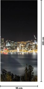 Fototapet pentru ușă - Podul brooklyn și New York (95x205cm)