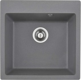 Chiuveta compozit Inter Ceramic finisaj granit gri 50x50 cm