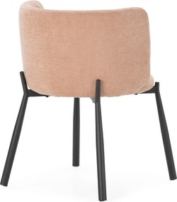 Set de scaune de sufragerie piersică 2 buc. tapițat Ginny – MOME