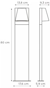 Lampă de exterior Lucide 29898/80/29 LIAM 1xGU10/35W/230V IP44 80 cm antracit