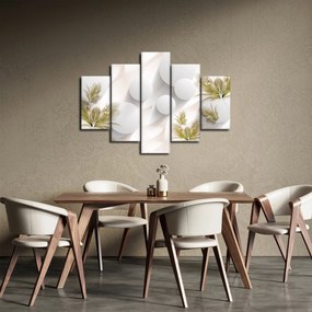 Tablou - 3D cercuri cu flori (150x105 cm)