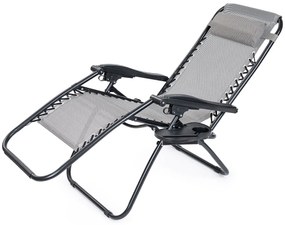 Scaun de plajă pentru grădină 4Home Relax, gri