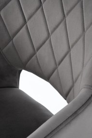 Scaun rotativ K535 velvet gri