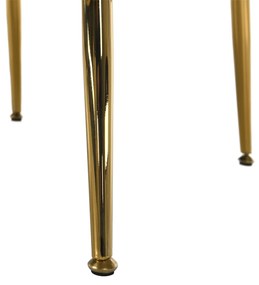 Fotoliu în stil Art-deco, catifea Velvet bej/crom auriu, NOBLIN