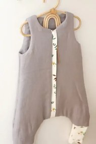 Sac de dormit cu picioare, in cu umplutura 2-2.5 Tog, tot parcusul anului, Grey, 74 80, 1-2 ani