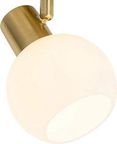 Spotlight Art Deco auriu cu sticlă opala reglabil - Anouk