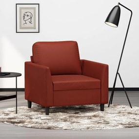 348909 vidaXL Canapea de o persoană, roșu vin, 60 cm, piele ecologică