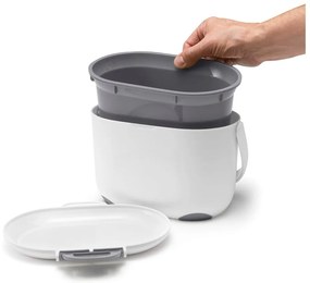 Recipient pentru deșeuri compostabile Addis Caddy, 2,5 l, alb-gri