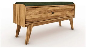 Bancă cu spațiu de depozitare din stejar cu șezut verde Retro - The Beds