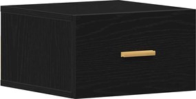 vidaXL Noptieră suspendată Stejar Negru 35 x 35 x 20 cm Lemn compozit