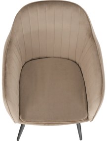 Fotoliu de design, catifea Velvet gri maroniu Taupe, ZIRKON