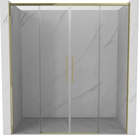 Mexen Rox Uși de duș culisante Duo 170 cm, transparente, aurii - 8C2-170-002-50-00