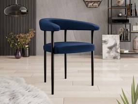 Scaun sufragerie Ezekta (Albastru închis + Negru) . 1103436