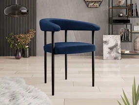 Scaun sufragerie Ezekta (Albastru închis + Negru) . 1103436