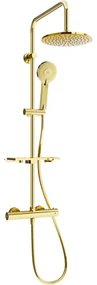 Mexen KT40 set de duș cu pară de tip ploaie și baterie termostatică, Aurie - 771504093-50