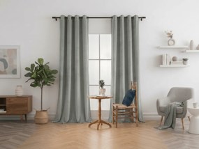 Draperie opaca DREAM VELVET 140x250 cm, gri Agatat: Inele metalice