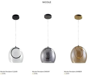Pendul LED design modern decorativ NICOLE clar