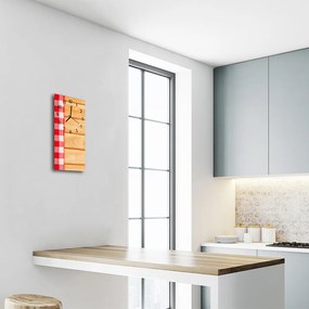 Ceas de perete din sticla vertical Bucătărie culoare de masă față de masă