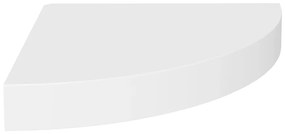 323895 vidaXL Raft colțar de perete, alb, 25 x 25 x 3,8 cm, MDF
