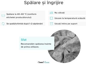 Cearsaf Frotir cu elastic EXCLUSIVE 90x200 cm mov inchis