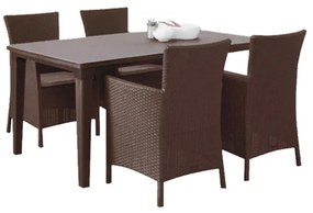Set de mobilier de grădină Futura 4+1 maro