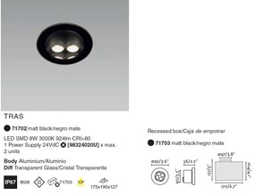 Spot LED incastrabil de exterior orientabil TRAS 8W