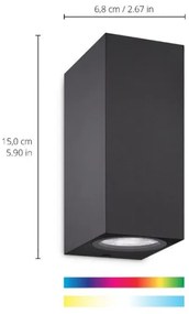 Aplică LED RGBW dimabilă UP&DOWN 2xGU10/4,7W/230V negru Wi-Fi