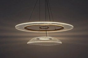 Lustra LED suspendata din metal auriu Zofrael D-55cm