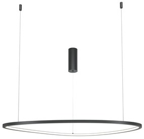 Lustra LED, pendul design modern Glint negru 63x78cm