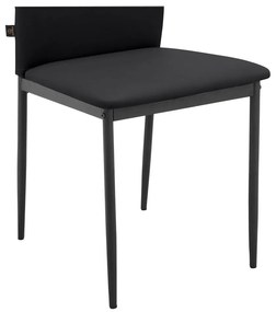 Scaune de dining negre 2 buc. din imitație de piele Pavia – Støraa