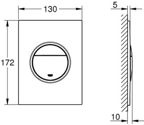 Grohe Nova Cosmopolitan S Clapeta de actionare WC Dual Flush, cupru (warm sunset)