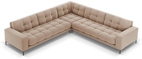 Coltar 6 locuri Bali velvet/picioare negre – L256 x l256 x h75