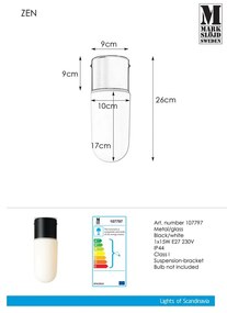 Plafonieră Markslöjd Zen Ceiling Black, negru