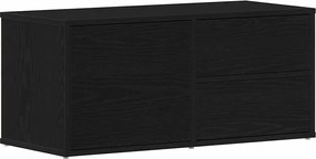 vidaXL Cabinet TV cu sertar Stejar Negru 80 x 34 x 36 cm Lemn compozit