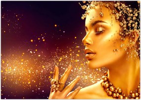 Tablou - Machiaj de aur (70x50 cm)