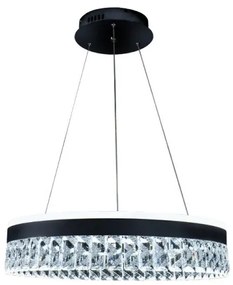 Lustră LED dimabilă pe cablu LED/90W/230V 3000-6500K negru + telecomandă