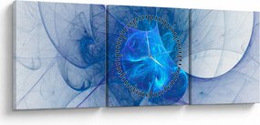 Tablou abstract (cu ceas) (90x30 cm)