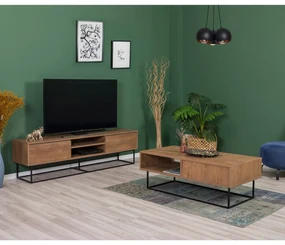 Set mobilier living Laxi 8 (nuc + negru). 1089086