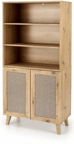 Biblioteca BORNEO, stejar artisan, PAL laminat, 80x40x173 cm