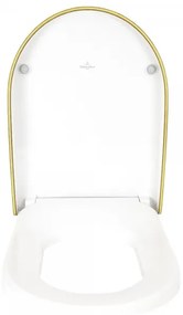 Capac WC, Villeroy&amp;Boch My Nature, cu inchidere lenta, lemn natur, 9M34S1NH