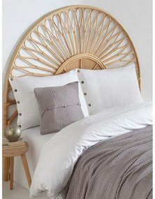 Lenjerie de pat albă din bumbac ranforcé pentru pat dublu/extinsă 240x220 cm Como Striped – Mila Home Luxury