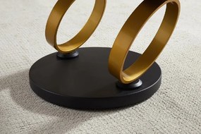 Masuta de cafea moderna cu doua blaturi rotative din ceramica DANCING RINGS 80-135cm