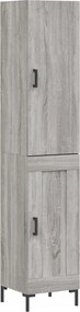 vidaXL Dulap înalt, gri sonoma, 34,5x34x180 cm, lemn prelucrat