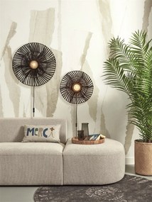 Aplica de perete eco din ratan Zanzibar flat 40cm S, bl