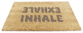 Covoraș de intrare din fibre de nucă de cocos 60x90 cm Inhale Exhale – Artsy Doormats